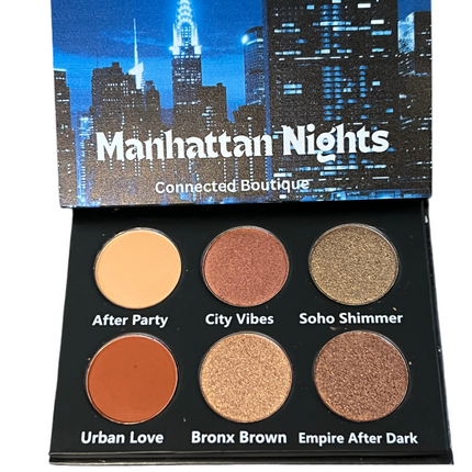 Connected Boutique - Manhattan Nights Eyeshadow Palette – Day‑to‑Night Neutrals