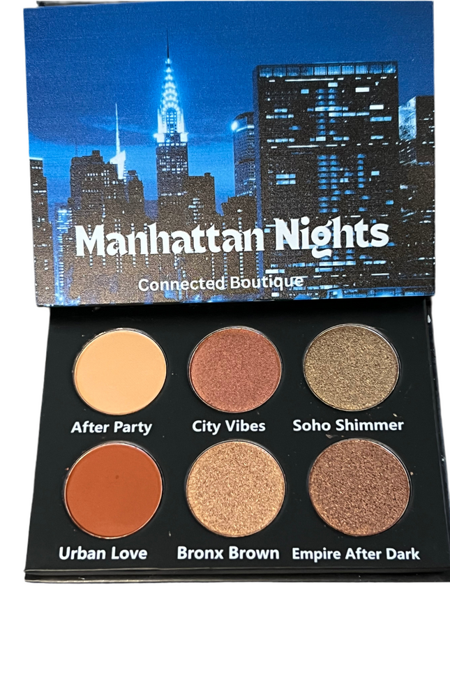Connected Boutique - Manhattan Nights Eyeshadow Palette – Day‑to‑Night Neutrals