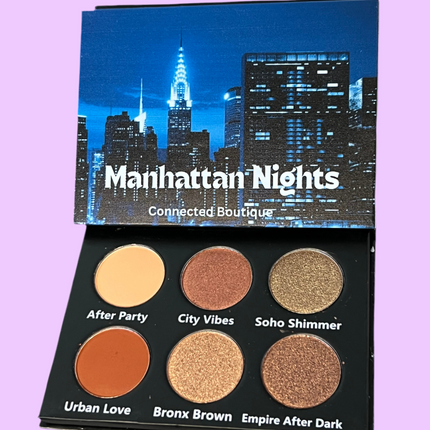 Connected Boutique - Manhattan Nights Eyeshadow Palette – Day‑to‑Night Neutrals