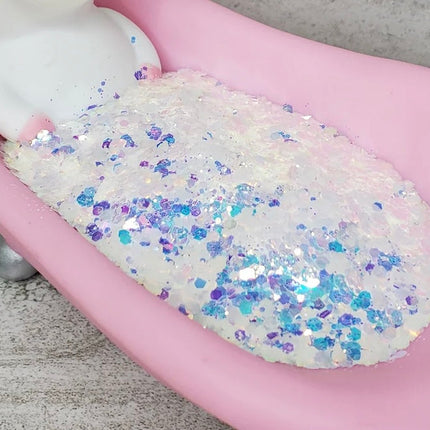 Inked Doll Cosmetics - POLAR-IZING (Ice Blue) Chunky Iridescent Glamdoll Glitter