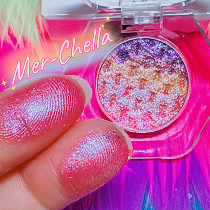 Inked Doll Cosmetics - MER-CHELLA “MERMAIDIA COLLECTION” PRESSED TRIPLECHROME