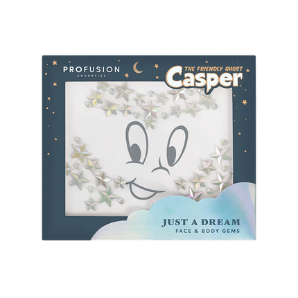 Profusion Cosmetics - Casper the Friendly Ghost |  Cosmetic Bag & Glow in the Dark Face Gems