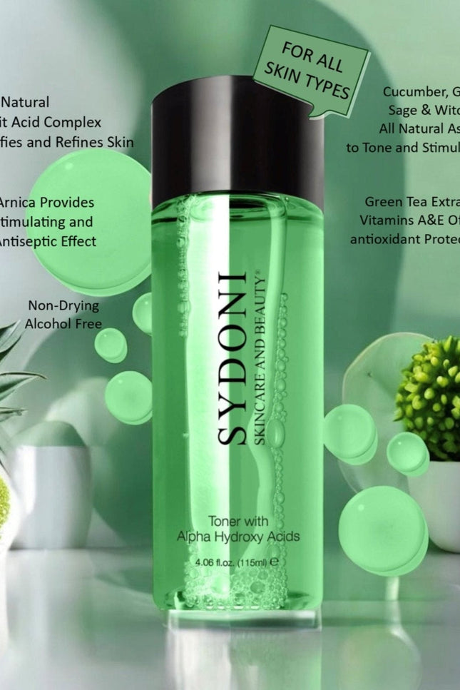 Sydoni - TONER WITH ALPHA HYDROXY ACIDS and ARNICA EXTRCT 4 FL. OZ