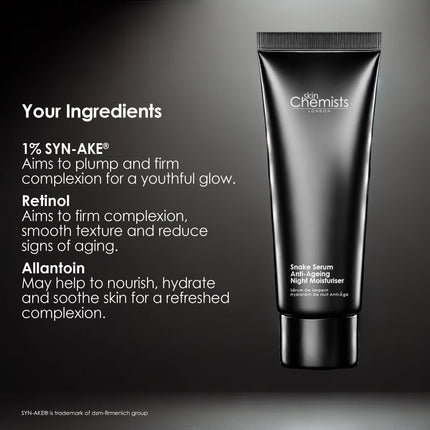 skinChemists US - skinChemists Snake Serum Anti-Ageing Night Moisturiser 50ml