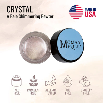 Mommy Makeup - Crystal Any Wear Creme - A Waterproof Multi-tasking creme to powder product for eyes, cheeks & lips. Can be worn anywhere