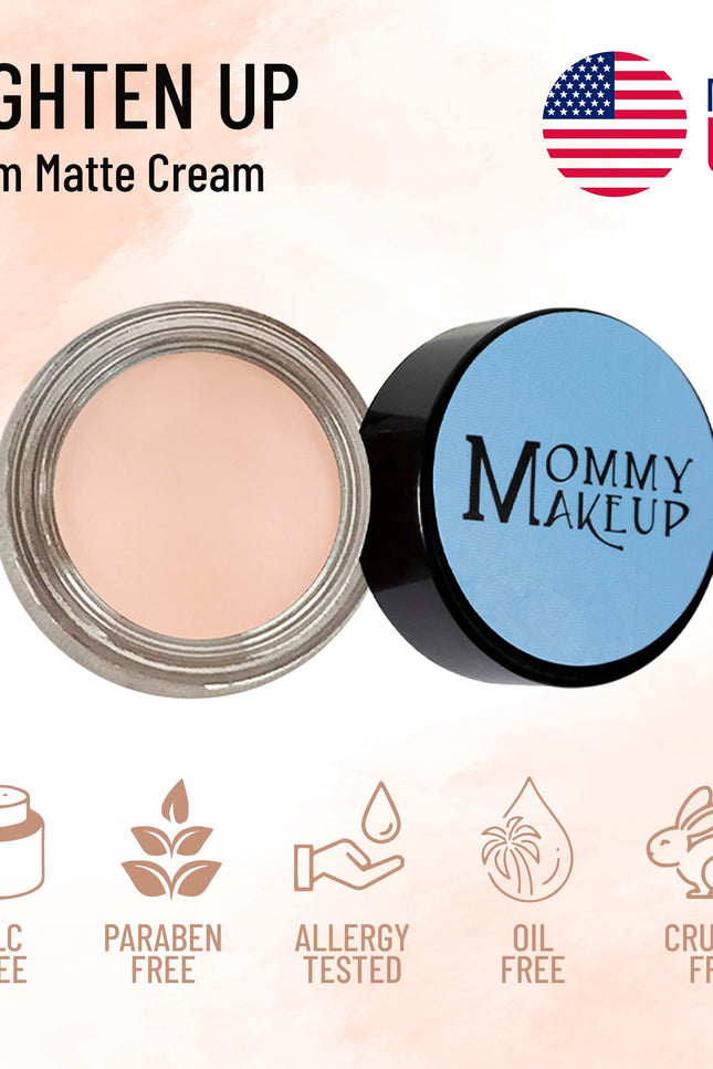 Mommy Makeup - Brighten Up Any Wear Creme - A Waterproof Multi-tasking creme to powder product for eyes, cheeks & lips. Can be worn anywhere
