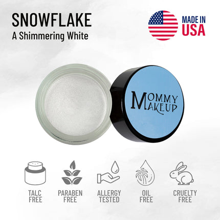 Mommy Makeup - Snowflake Any Wear Creme - A Waterproof Multi-tasking creme to powder product for eyes, cheeks & lips. Can be worn anywhere