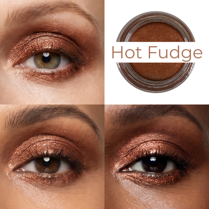 Mommy Makeup - Hot Fudge Any Wear Creme - A Waterproof Multi-tasking creme to powder product for eyes, cheeks & lips. Can be worn anywhere