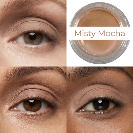 Mommy Makeup - Misty Mocha Any Wear Creme - A Waterproof Multi-tasking creme to powder product for eyes, cheeks & lips. Can be worn anywhere
