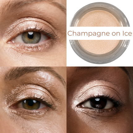 Mommy Makeup - Champagne on Ice Any Wear Creme - A Waterproof Multi-tasking creme to powder product for eyes, cheeks & lips. Can be worn anywhere