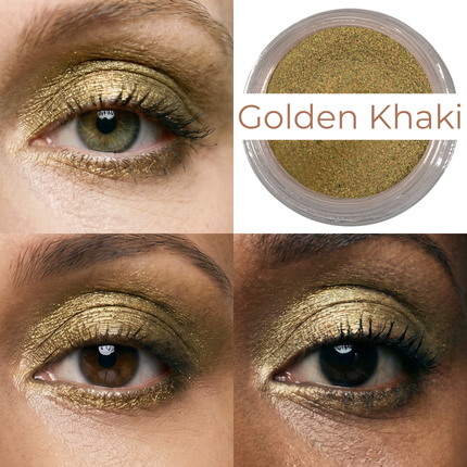 Mommy Makeup - Golden Khaki Any Wear Creme - A Waterproof Multi-tasking creme to powder product for eyes, cheeks & lips. Can be worn anywhere