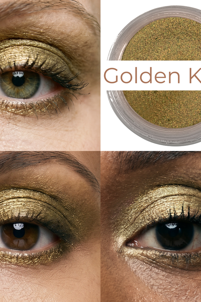 Mommy Makeup - Golden Khaki Any Wear Creme - A Waterproof Multi-tasking creme to powder product for eyes, cheeks & lips. Can be worn anywhere