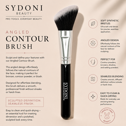 Sydoni - MOST LOVED!  ANGELED CONTOUR BRUSH (SYNTHETIC HAIR)
