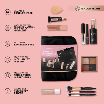 Profusion Cosmetics - Artistry Essentials | 12 PC Beauty Set