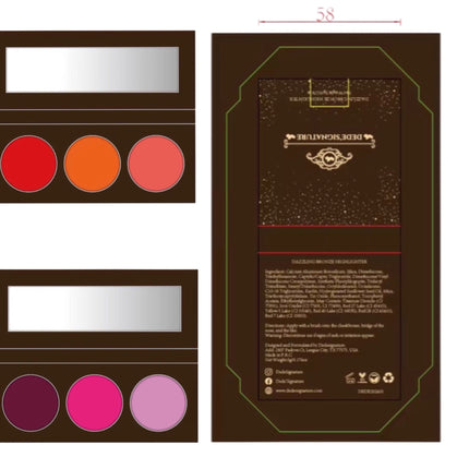 Dede's Signature - ‘BLUSH & GLOW’ - 2 BLUSH PALETTES + BRONZE HIGHLIGHTER