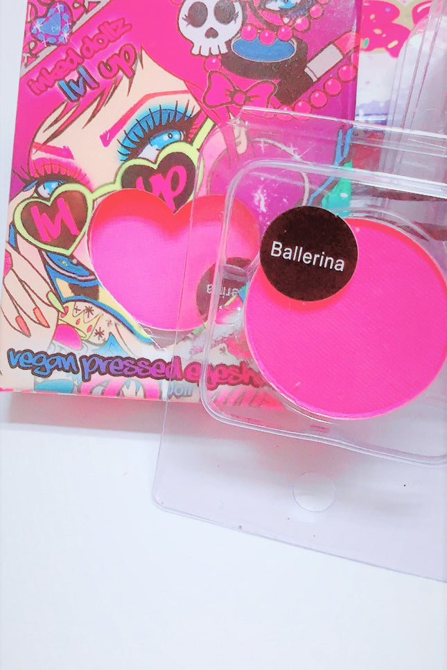 Inked Doll Cosmetics - *UV* BALLERINA!  (Medium Pink) PRESSED EYESHADOW SINGLE