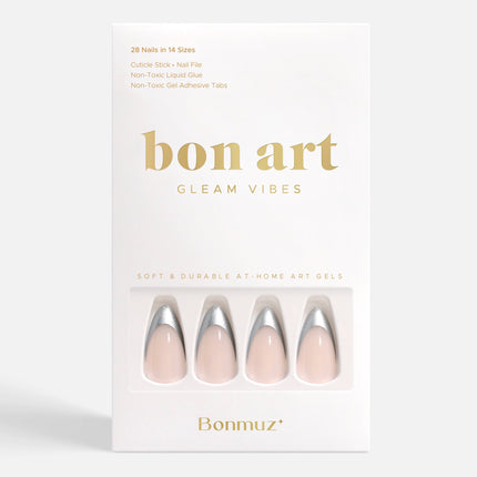 Bonmuz - Tipped in Reflection | Soft & Durable Press-On Nails