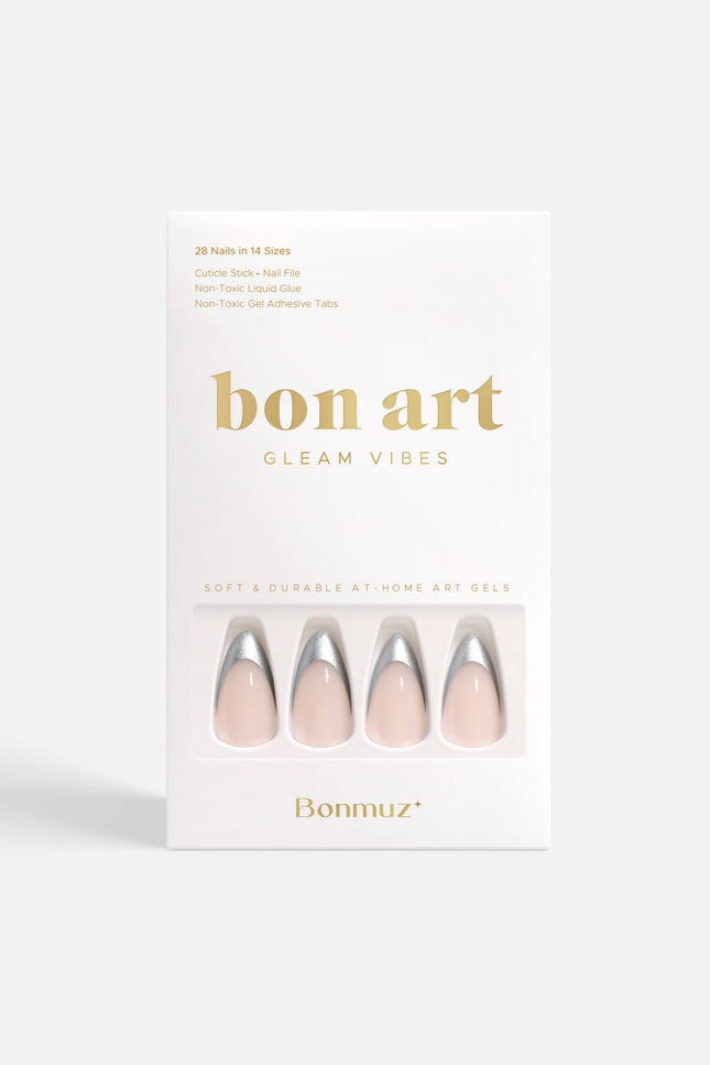Bonmuz - Tipped in Reflection | Soft & Durable Press-On Nails