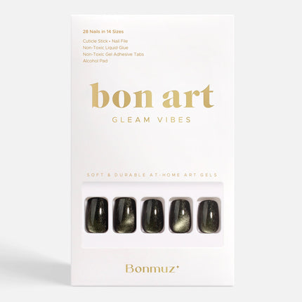 Bonmuz - Verdant Quartz | Soft & Durable Press-On Nails