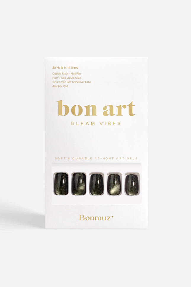 Bonmuz - Verdant Quartz | Soft & Durable Press-On Nails