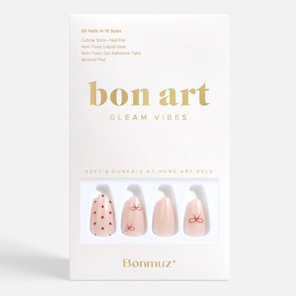 Bonmuz - Berry Bows | Soft & Durable Press-On Nails