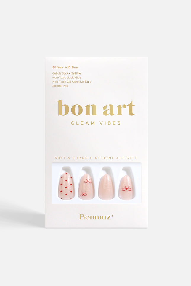 Bonmuz - Berry Bows | Soft & Durable Press-On Nails