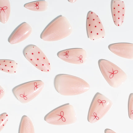 Bonmuz - Berry Bows | Soft & Durable Press-On Nails