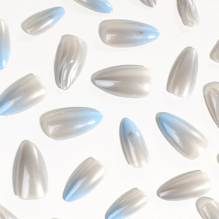 Bonmuz - Silver Tide | Soft & Durable Press-On Nails