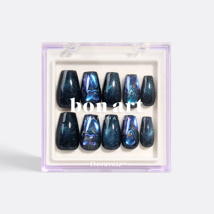 Bonmuz - Sapphire Stardust | Pro Handmade Gel Nails