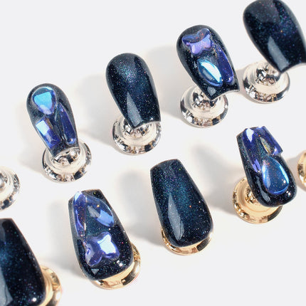 Bonmuz - Sapphire Stardust | Pro Handmade Gel Nails