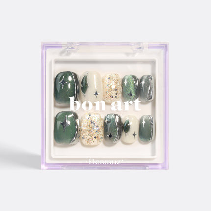 Bonmuz - Woodland Glitter Gala | Pro Handmade Gel Nails