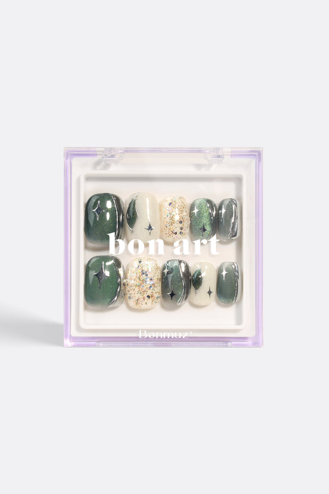 Bonmuz - Woodland Glitter Gala | Pro Handmade Gel Nails