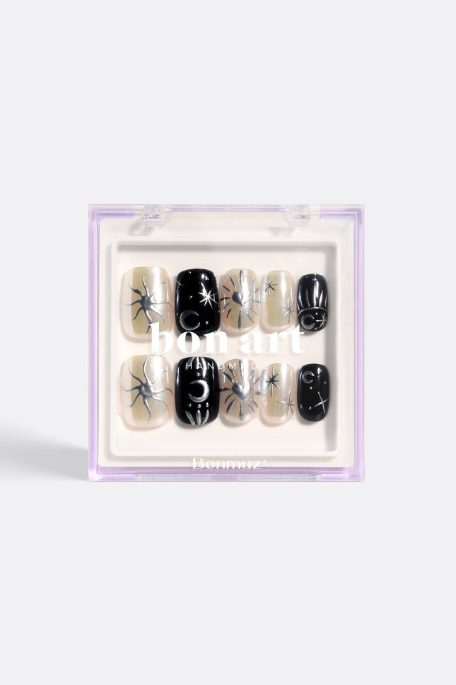 Bonmuz - Monochrome Eclipse | Pro Handmade Gel Nails