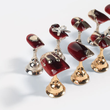 Bonmuz - Maroon Castle | Pro Handmade Gel Nails