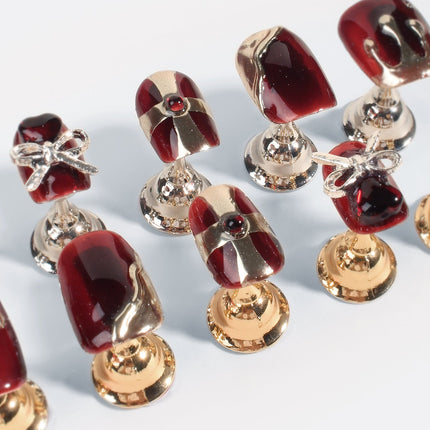 Bonmuz - Maroon Castle | Pro Handmade Gel Nails