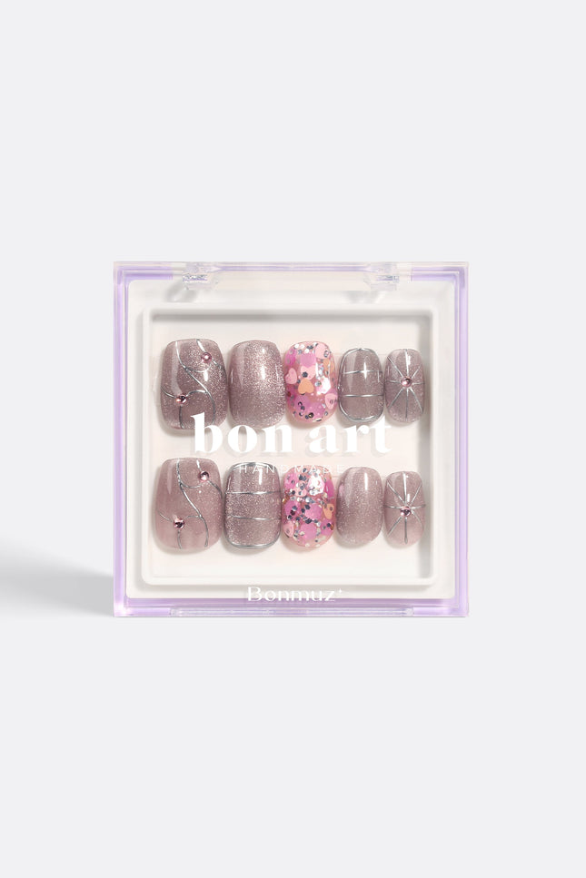 Bonmuz - Shimmering Prosecco | Pro Handmade Gel Nails
