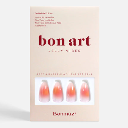 Bonmuz - Coral Sunset | Soft & Durable Press-On Nails