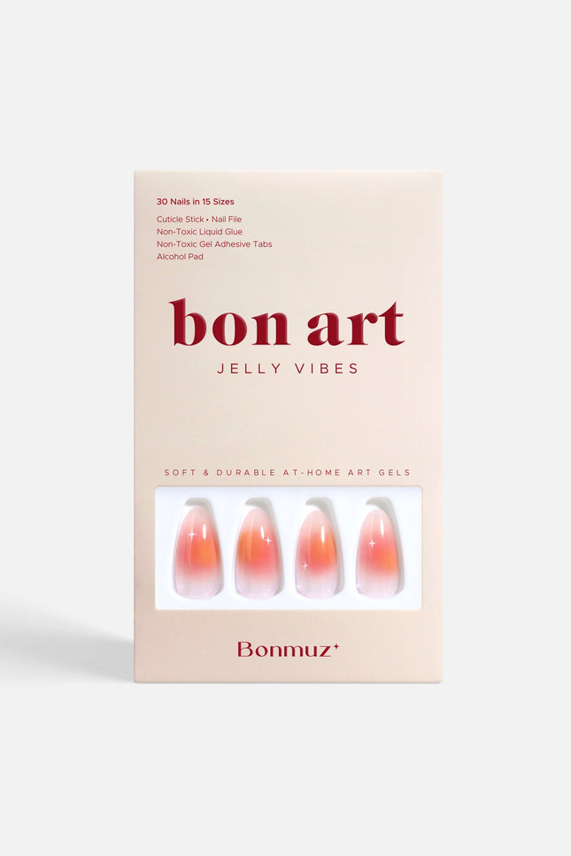 Bonmuz - Coral Sunset | Soft & Durable Press-On Nails