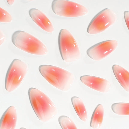 Bonmuz - Coral Sunset | Soft & Durable Press-On Nails