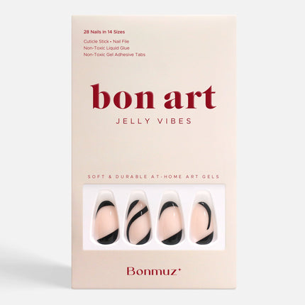 Bonmuz - Satin Black | Soft & Durable Press-On Nails