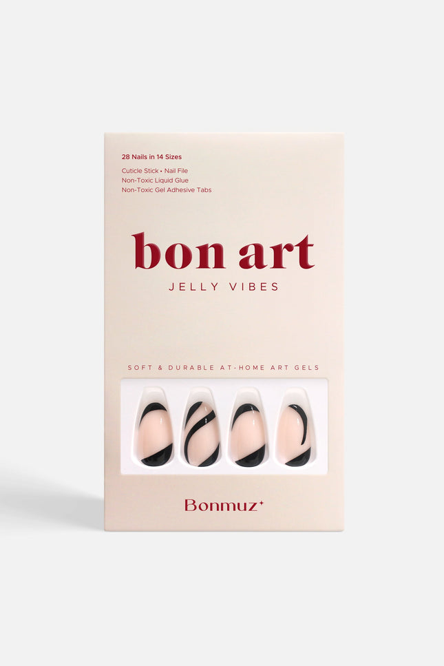 Bonmuz - Satin Black | Soft & Durable Press-On Nails