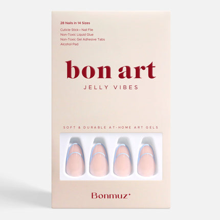 Bonmuz - Cornflower Crescent | Soft & Durable Press-On Nails