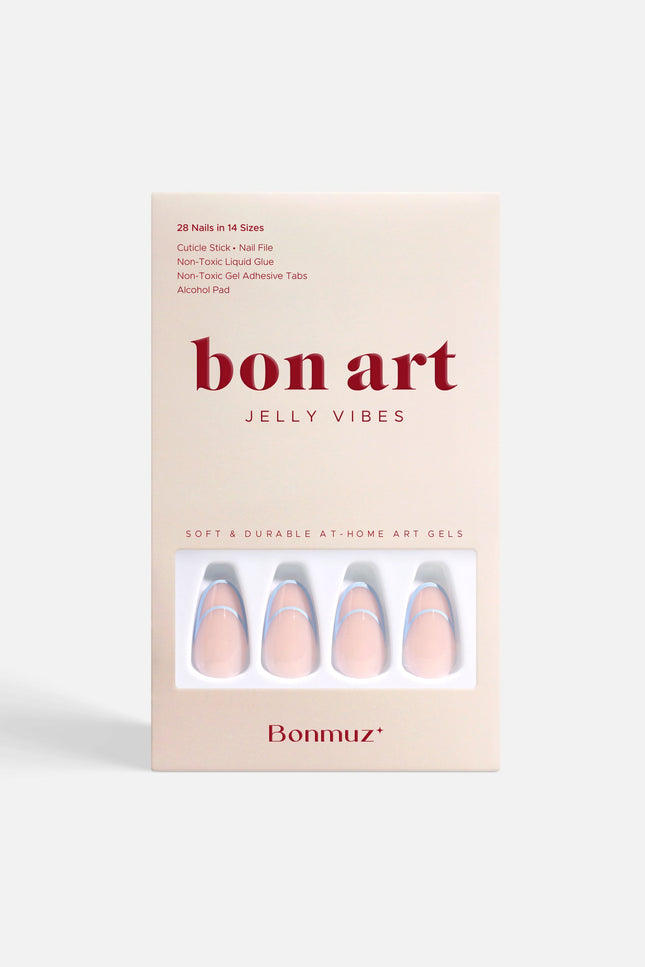 Bonmuz - Cornflower Crescent | Soft & Durable Press-On Nails