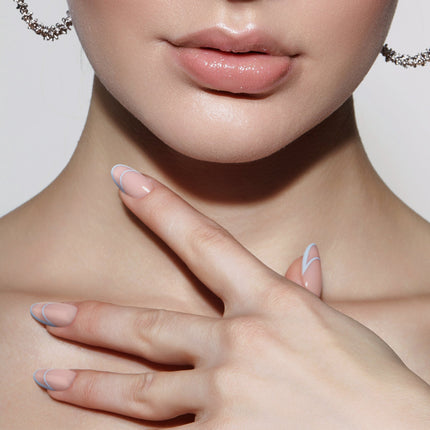 Bonmuz - Cornflower Crescent | Soft & Durable Press-On Nails