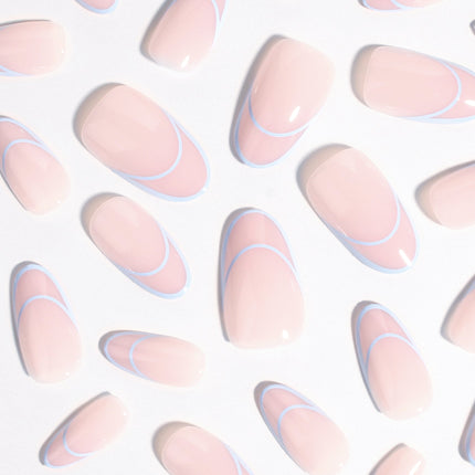 Bonmuz - Cornflower Crescent | Soft & Durable Press-On Nails
