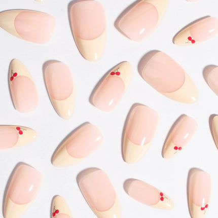 Bonmuz - Cherry Charm | Soft & Durable Press-On Nails