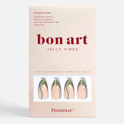 Bonmuz - Verde Vogue | Soft & Durable Press-On Nails
