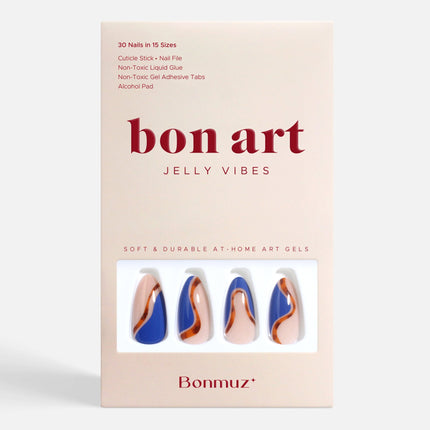 Bonmuz - Cobalt Safari | Soft & Durable Press-On Nails