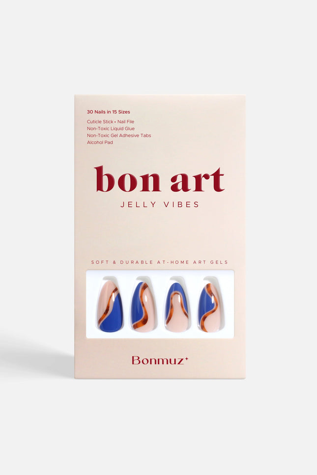 Bonmuz - Cobalt Safari | Soft & Durable Press-On Nails