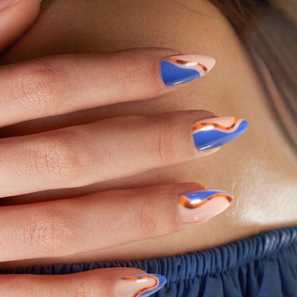 Bonmuz - Cobalt Safari | Soft & Durable Press-On Nails